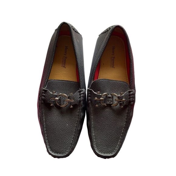 Henry Ferrera NWT men’s black slip on loafers/driving shoes, size 10 main image 5